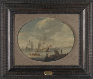Armed Merchantmen off the Dutch Coast Preparing to Set Sail by Abraham de Verwer